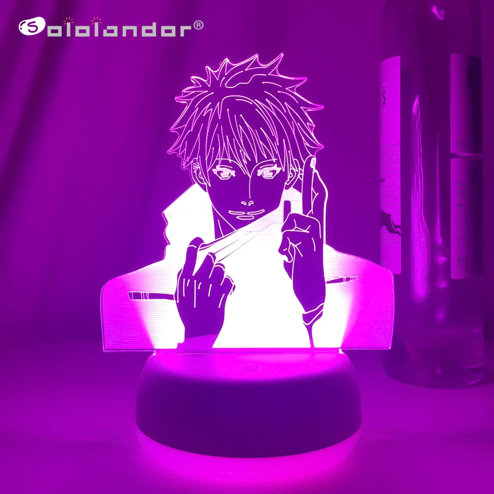 

Newest 3D Night Light Anime Lamp Gojo Satoru Figure for Kids Bedroom Decor Nightlight Manga Cool Gift Child Table Lamps