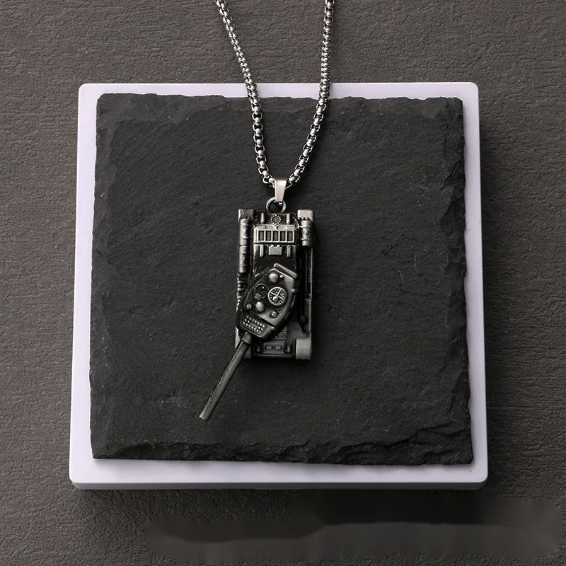 Hot Selling WOT World Necklace Cartoon Mini Tank Male Student Creative Pendant Game Peripheral_voghion.com