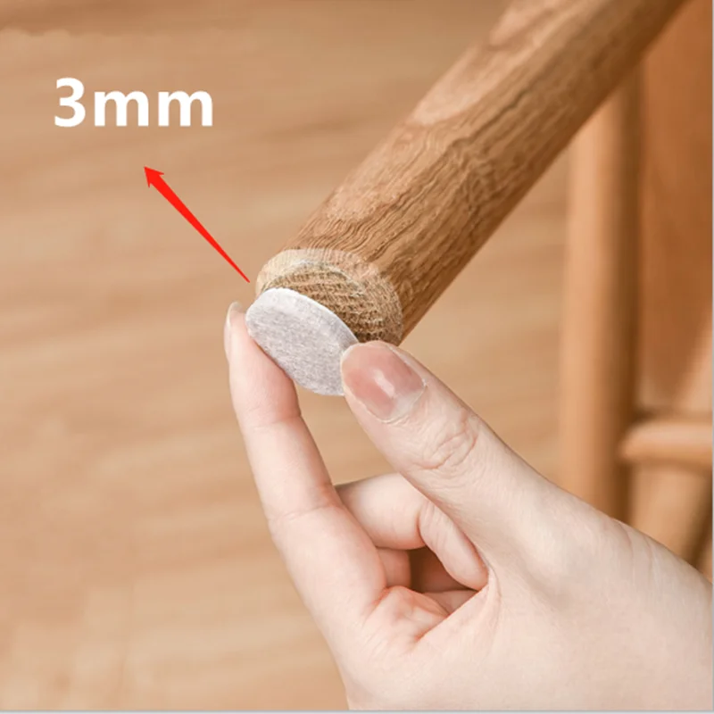 Furniture Leg Pads 72pcs Self Adhesive Felt Chair Leg Pads Wood Floor Protectors Table Leg Covers Round Bottom Anti-Slip Pads Set