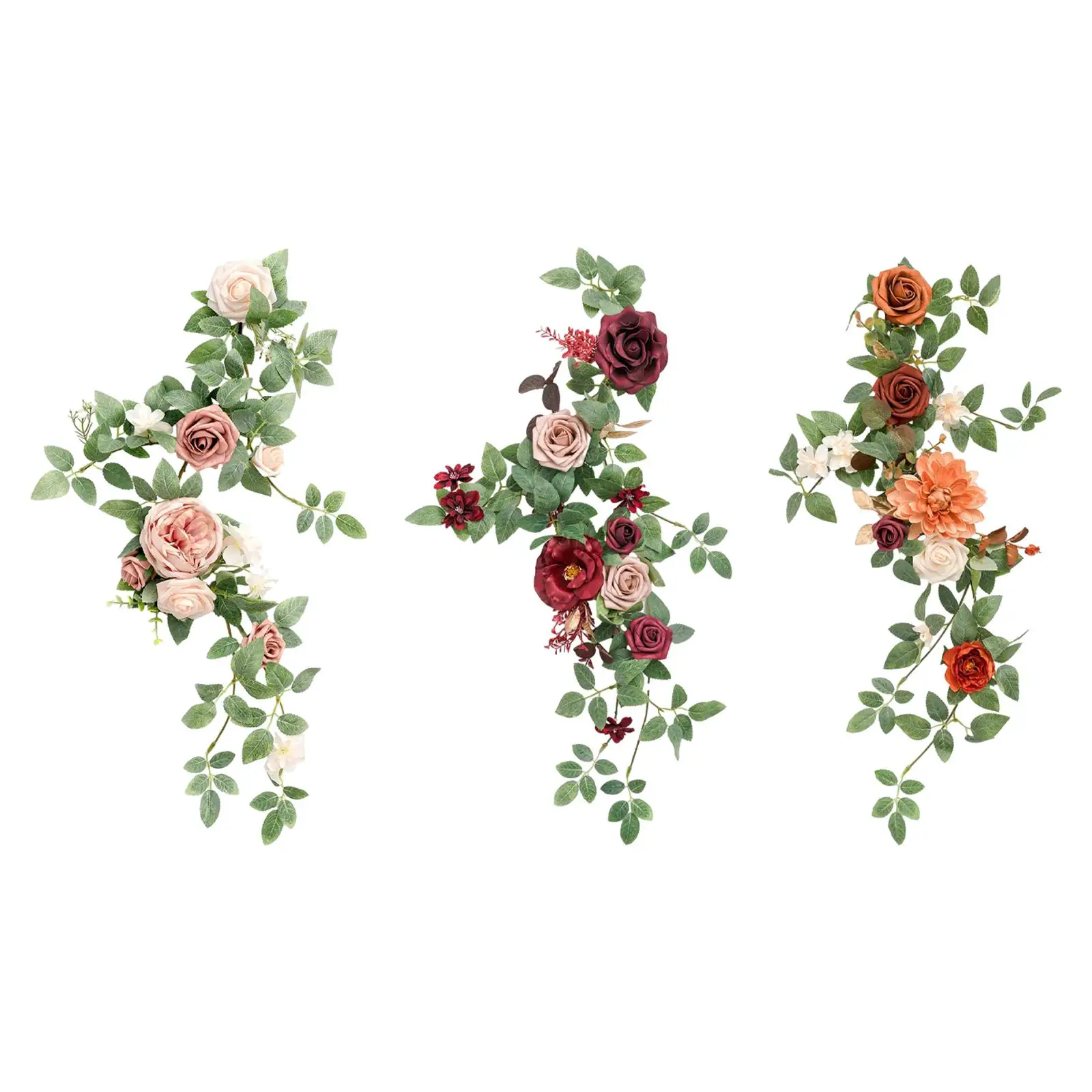 

Artificial Flower Swag Silk Flower Hanging Decorative Rustic Wedding Arch Flower Centerpiece Garland for Reception Table Wall