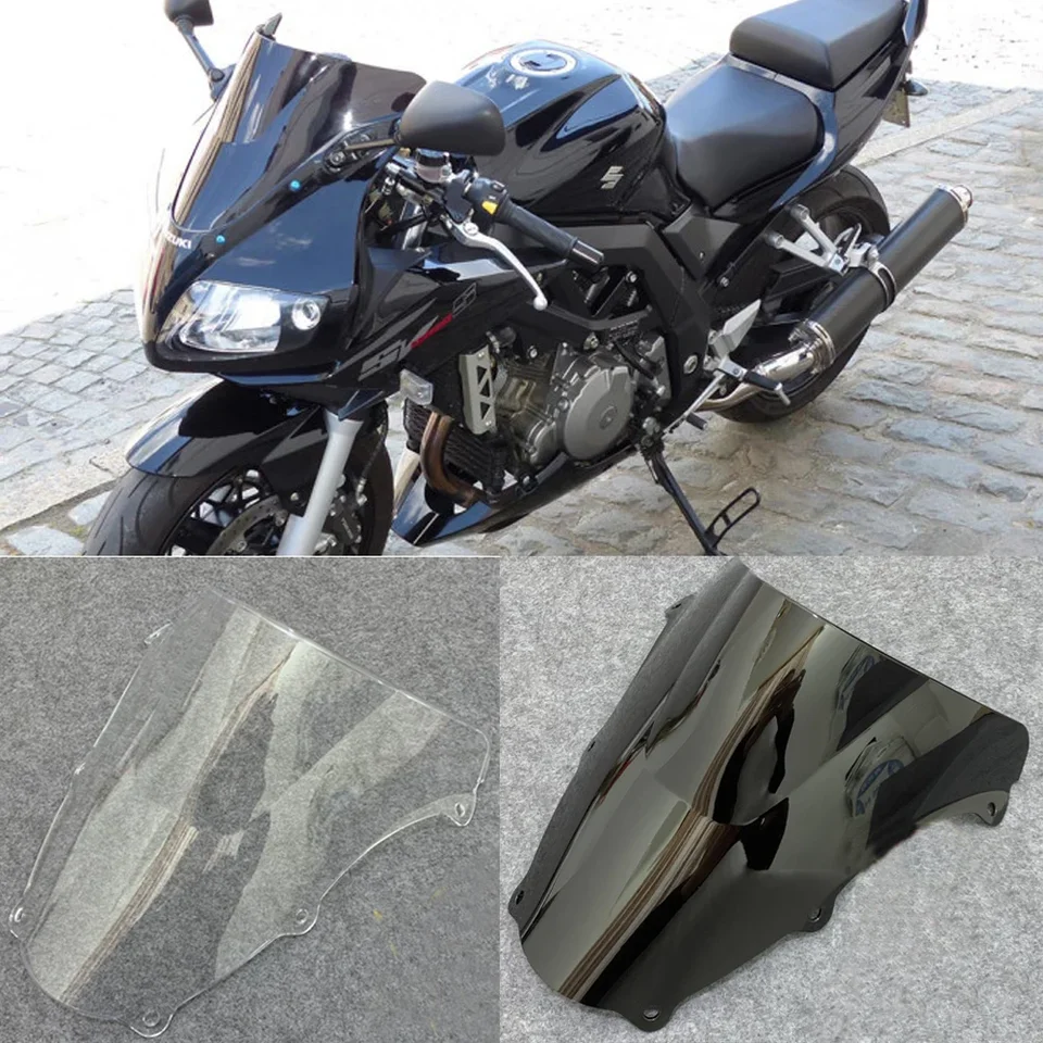 オートバイフロントガラス オートバイウインドシールド スズキ SV650 SV650S 2003-2012 オートバイ風防ウインドス オートバイフロントガラス  オートバイウインドシールド ダブルバブルスズキ SV650 SV650S 2003-2012 SV1000 オートバイ フロントガラス オートバイの  ... オートバイ 風よけ スズキ用 SV650 SV650S SV1000 SV1000S SV 650 1000 ダブルバブルフロントガ