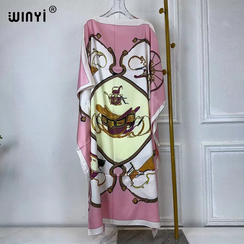 

Кафтан WINYI женский с принтом в стиле бохо, роскошное пляжное макси-платье в африканском стиле, модное вечернее платье в мусульманском стиле