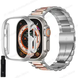 Premium Stainless Steel Case + Strap for iWatch Ultra 2 & Apple Watch Series - Sleek and Durable Design (SRG-S)