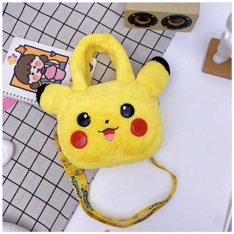 Piakchu batoh crossbody brašna kreslený kawaii plyš králík dívčí wallets roztomilá lolita JK cosplais kabelka pro děti teenagery brašna