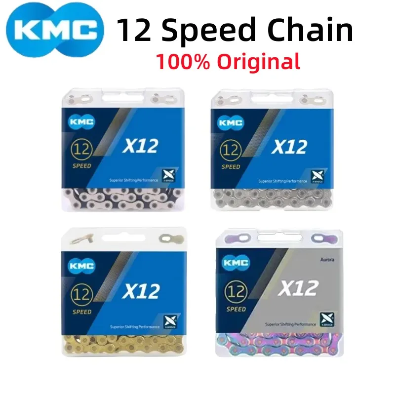 

KMC Bike Chain X12 MTB Road Bicycle Chain Silver Gold Chain 12 Speed 126L Bike Chain Bike Crankset for Shimano SRAM Bikes Parts