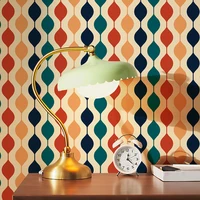 Rero Boho Wavy Line PVC Wallpaper Self-adhesive Waterproof Bathroom Kitchen Wall Decor Colorful Cabinet Vinyl Sticker 1