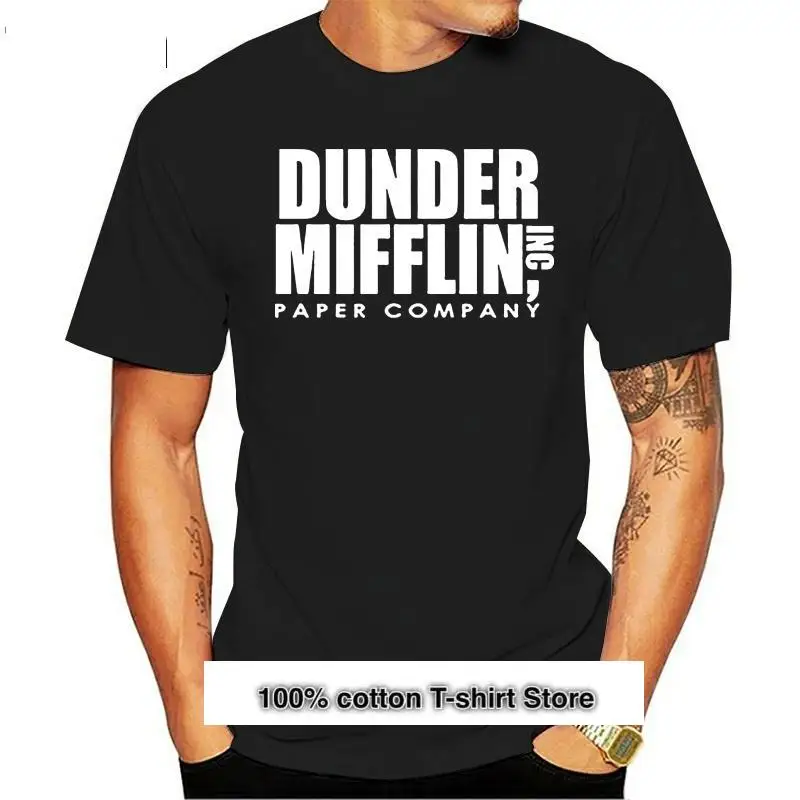 Camiseta de papel para hombre, camisa de oficina, serie de TV, Dunder  Mifflin, Azul Real - AliExpress