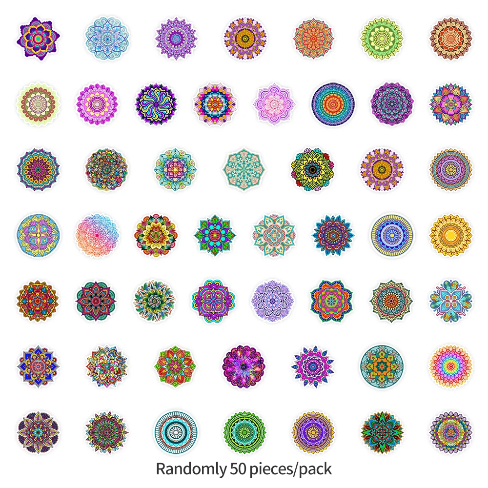 50PCS Fresh Plant Flower/Datura Stickers for Mobile Computers, Water Cups, Decorative Stickers for Laptops Waterproof  Stickers 4