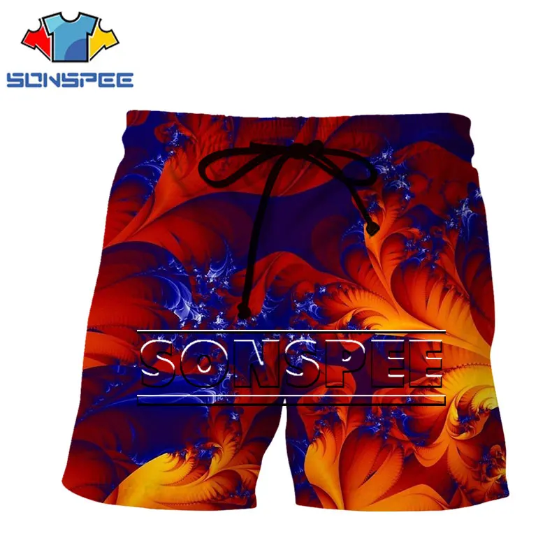 3D Print Psychedelic Three-dimensional Graphic Hipster Casual Abstract Funny Graffiti Shorts Harajuku Fashion Loose Beach Shorts