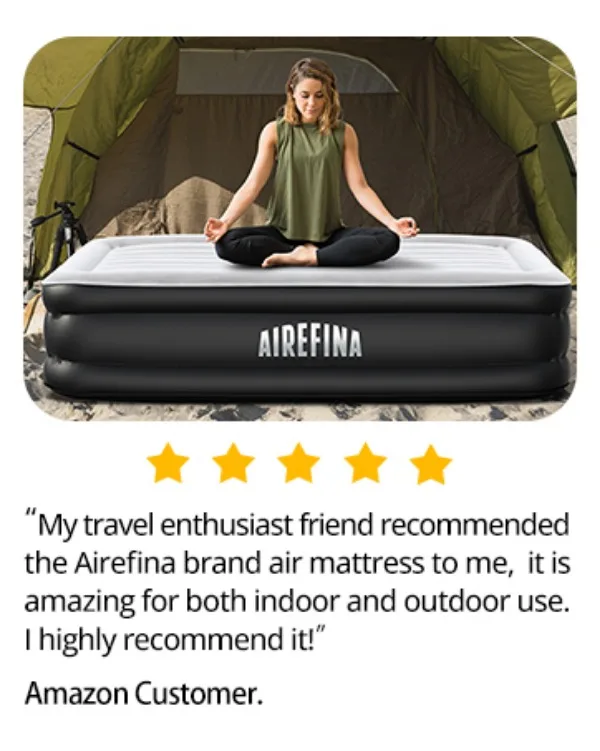 Air Mattress Full with Built in Pump and Headboard, Inflatable Bed