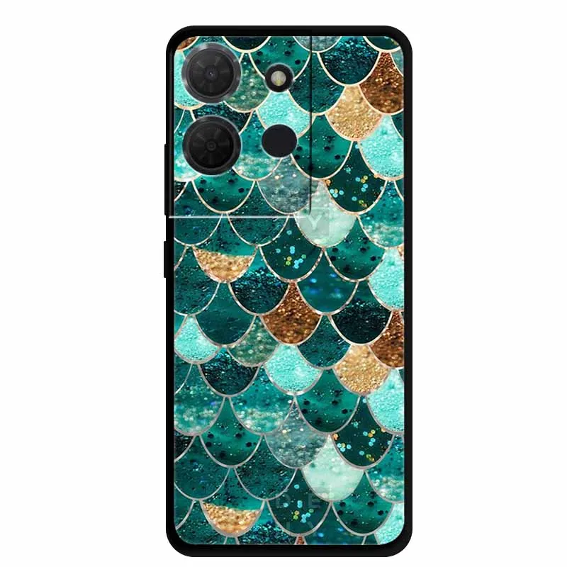 Stylish Black Marble Silicone Phone Cover - Fashionable and Protective TPU Shell