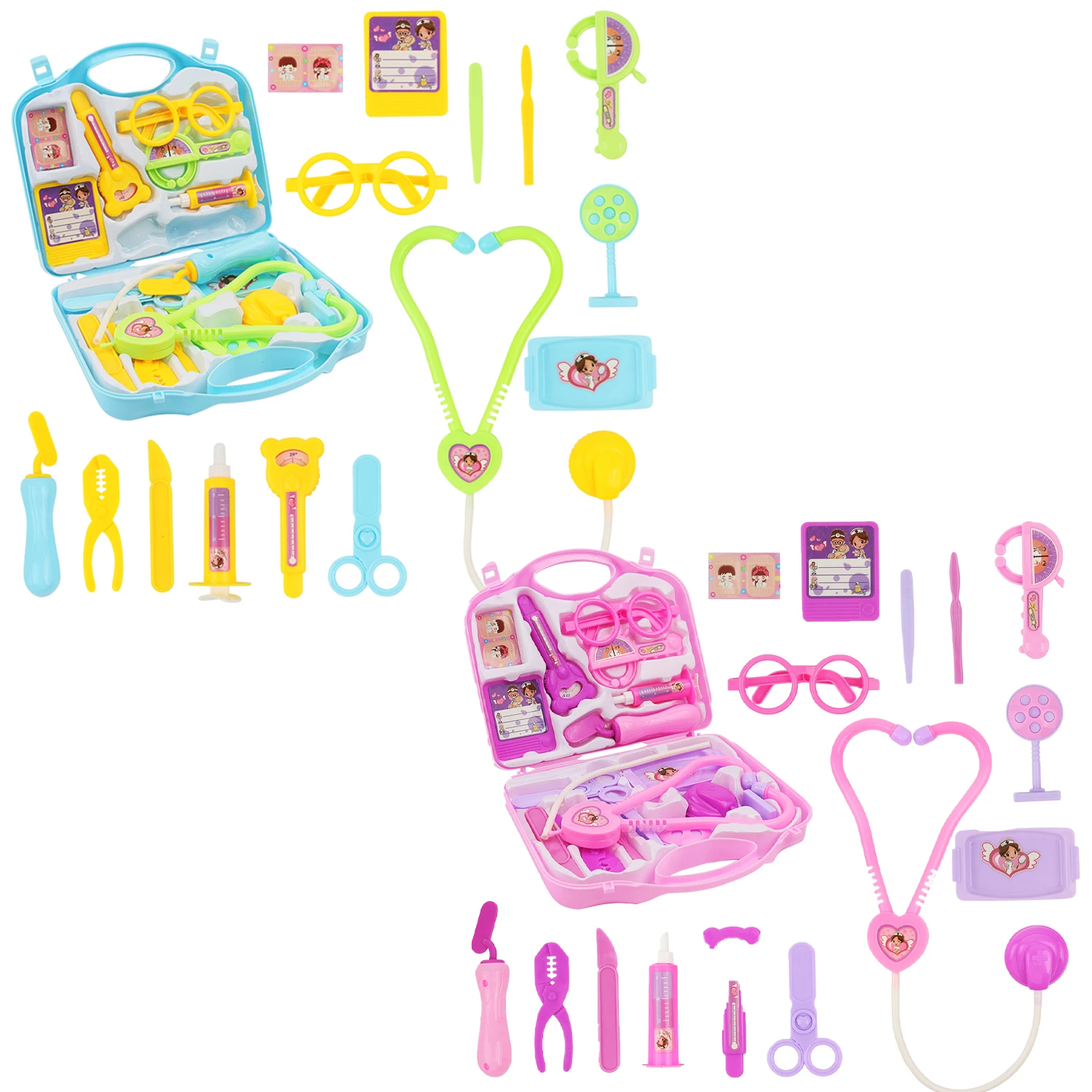 Children's Doctor Playing Home Toy Set with Simulated Stethoscope