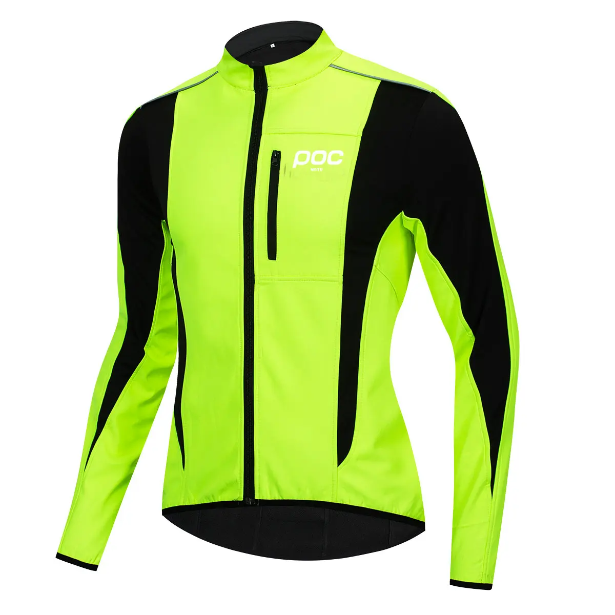 

New Arrival MOTO POC Winter Cycling Jacket for Men Women Fleece Thermal Reflective MTB Coat Bike Windproof Jacket Windbreaker