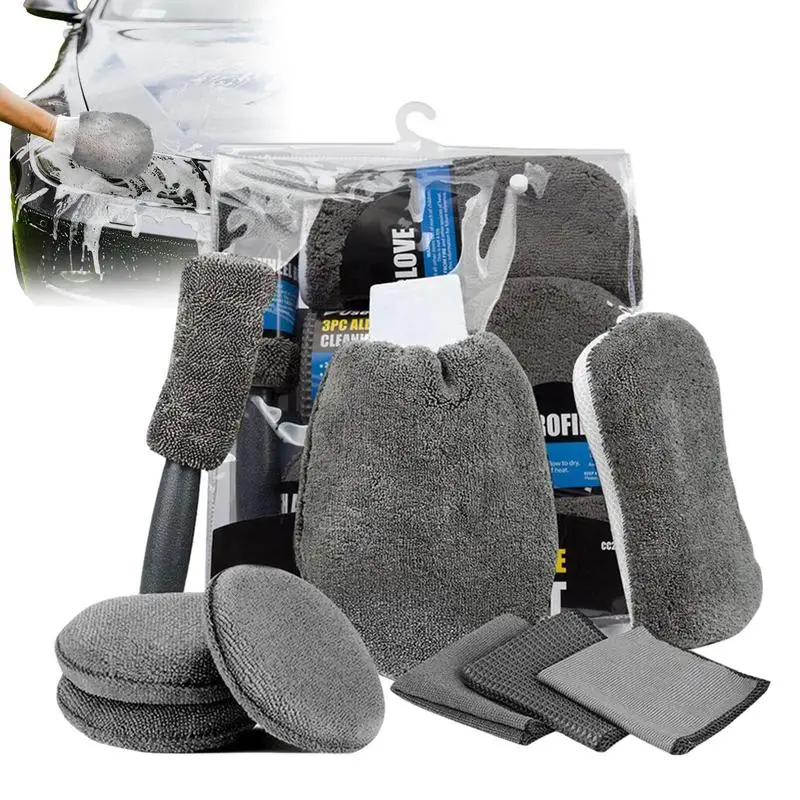 

Car Wash Cleaning Kit Auto Towel Blush Sponge Wash Gloves Supplies Car Body Washing Tools Auto Polisher Cleaning detailing tools