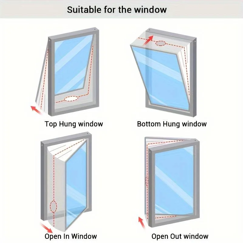 Kit de sellado de ventana de aire acondicionado móvil, sellado de bloqueo de aire de ventana, Panel de tela de salida, cremallera y adhesivo rápido, 3 M, 4 M, 5M