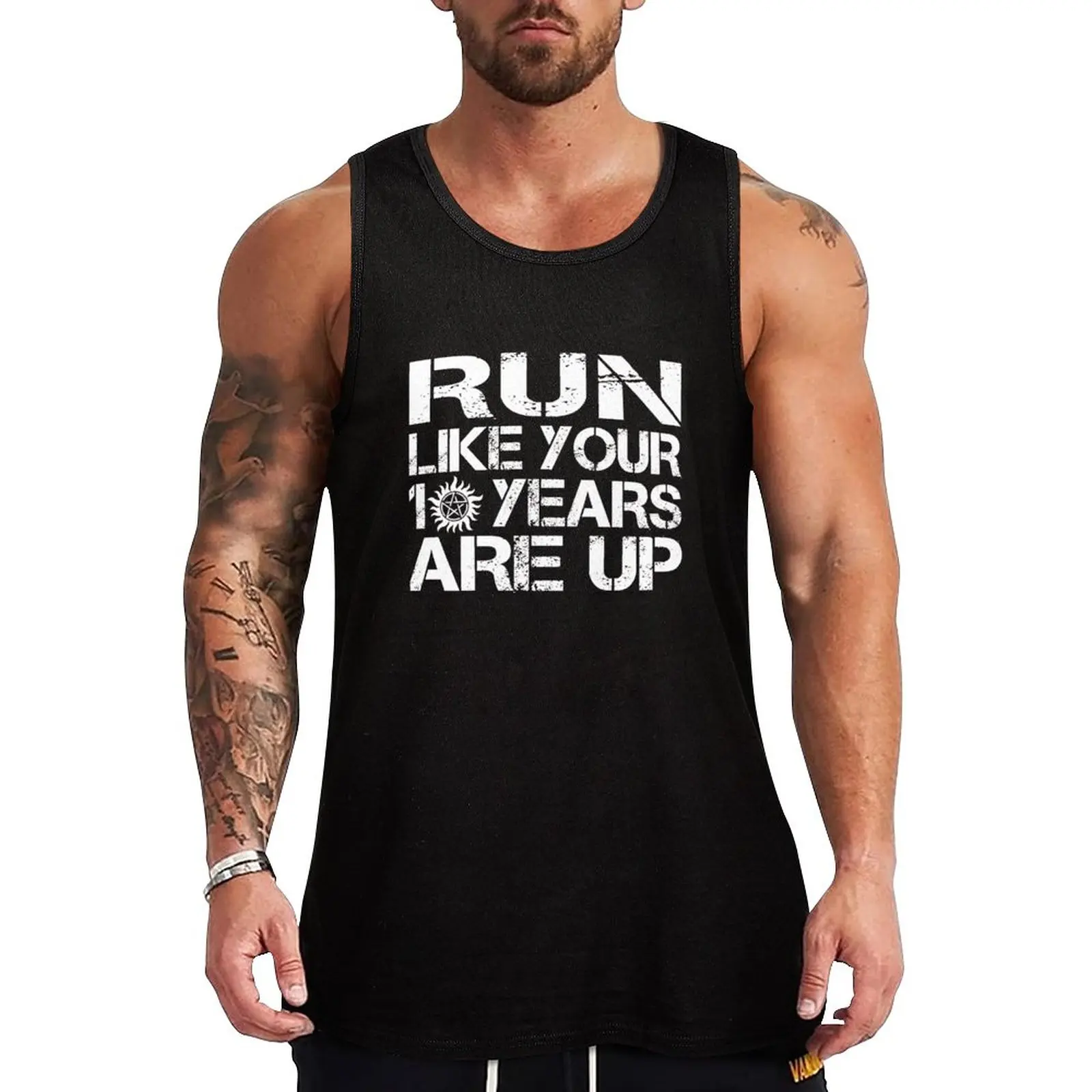 

New Run like your 10 years are up. Tank Top gym clothes man sports suits cool things