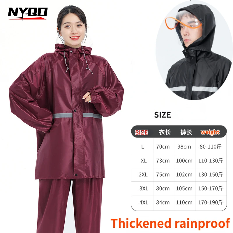 Motorcycle Raincoat Suit Rainstorm Prevention Jacket Pants Camping Hiking Fishing Raincoat Moto Motorcyclist Rider Rain