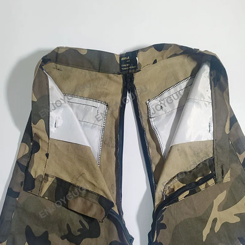 Pure Cotton Workwear 5-Point Shorts Men's Invisible Open Crotch Sex Pants Large Size Men's Wear Loose Casual Shorts with Pockets