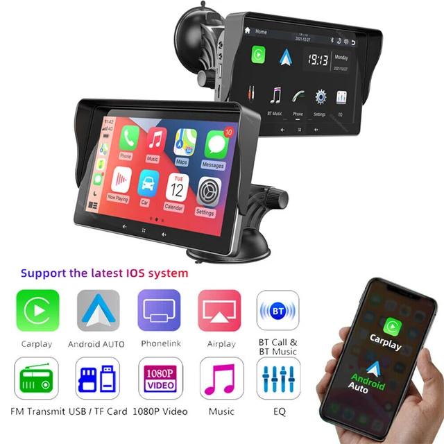 Reproductor Multimedia de Vídeo y Radio para Coche, Dispositivo Universal,  Inalámbrico, Carplay, Android, Pantalla Táctil Automática para Nissan y