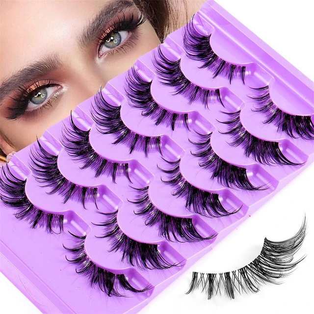 5 Pairs False Eyelashes Manga Anime Lashes Japanese Cosplay Spiky Lashes  Dramatic Thick Eyelashes Extensions Doll Strip Lashes - AliExpress