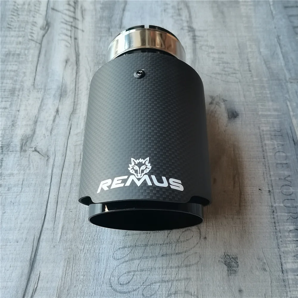 Remus-Style Matte Carbon Exhaust Tip 5