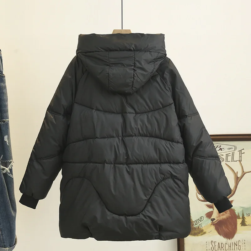 XXXXXL Fashion Plus Size Women's Parkas Winter New Korean Warm And Casual Hooded Padded Jacket 8280
