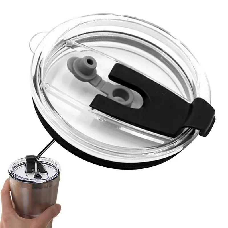20/30 Oz 밀짚 컵 뚜껑 유출 방지 교체 텀블러 뚜껑 온도 컵 병 뚜껑 유출 방지 플라스틱 슬라이딩 컵 커버