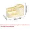 Makeup Organizer Carousel with 360 Degree Rotation  Plastic Countertop Cosmetic Storage Display Multi Compartment Organizer 2