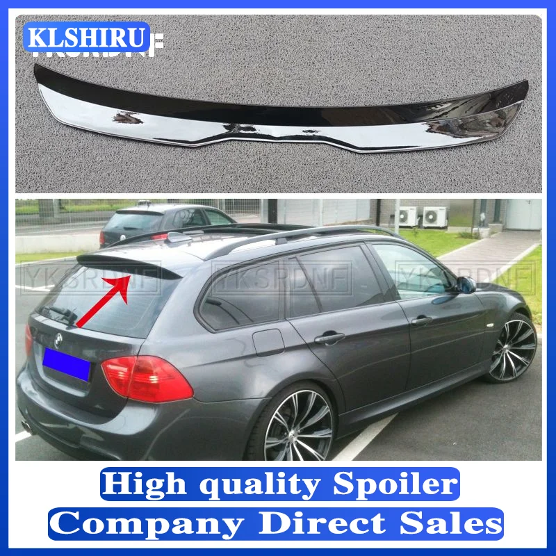 Spoiler Extension Per Bmw 3 E91 M-Pack Facelift Serie 3 Touring 2005-2012 Abs Plastica Car Tail Trunk Wing Spoiler Sul Tetto Posteriore