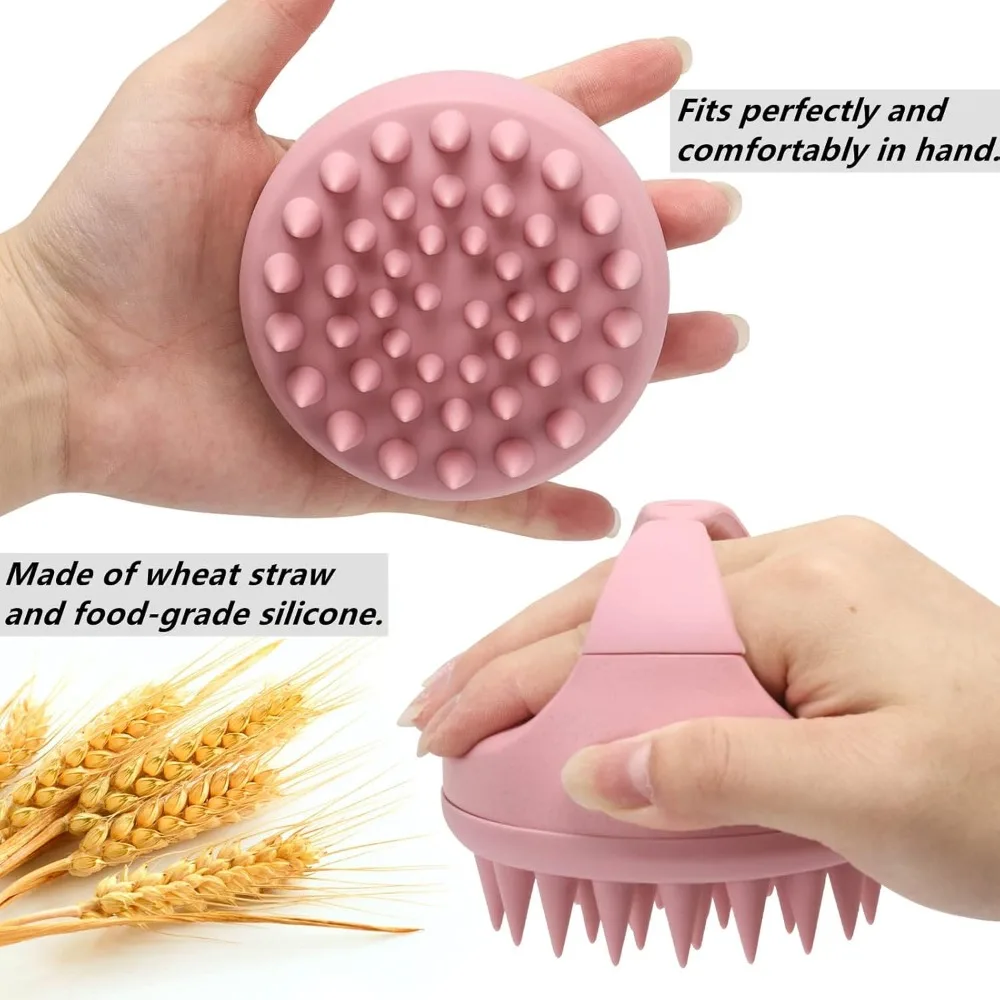 Spazzola Massaggiante in Silicone per Cuoio Capelluto, Spazzola per Shampoo, Strumento per la Cura dei Capelli per Tutti i Tipi di Capelli di Donne, Uomini e Animali Domestici