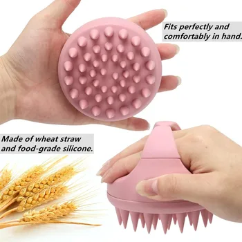 Spazzola Massaggiante in Silicone per Cuoio Capelluto, Spazzola per Shampoo, Strumento per la Cura dei Capelli per Tutti i Tipi di Capelli di Donne, Uomini e Animali Domestici