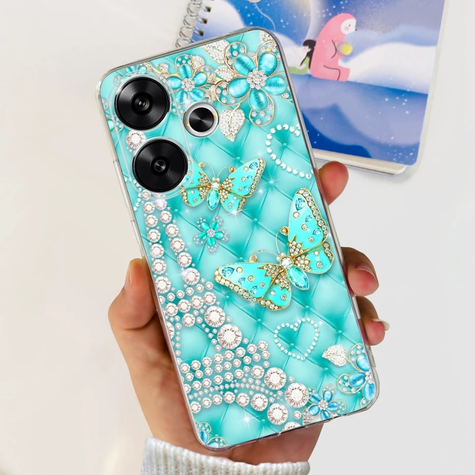 Stylish Painted Soft Silicone Phone Case - 6.79'' Protective Back Cover