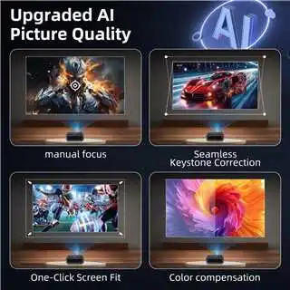 X1 직업적인 자동 초점 프로젝터 원주민 1080P 지원 8K 디코드 T972 안드로이드 9 이중 와이파이 BT5.0 350ANSI 홈 극장 프로젝터