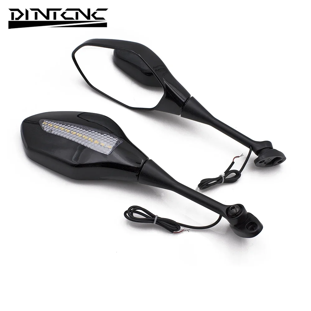범용 방향 지시등 백미러, 오토바이 LED 러닝 워터 라이트, 혼다 CBR600RR 2003-2011 CBR1000RR 2004-2007