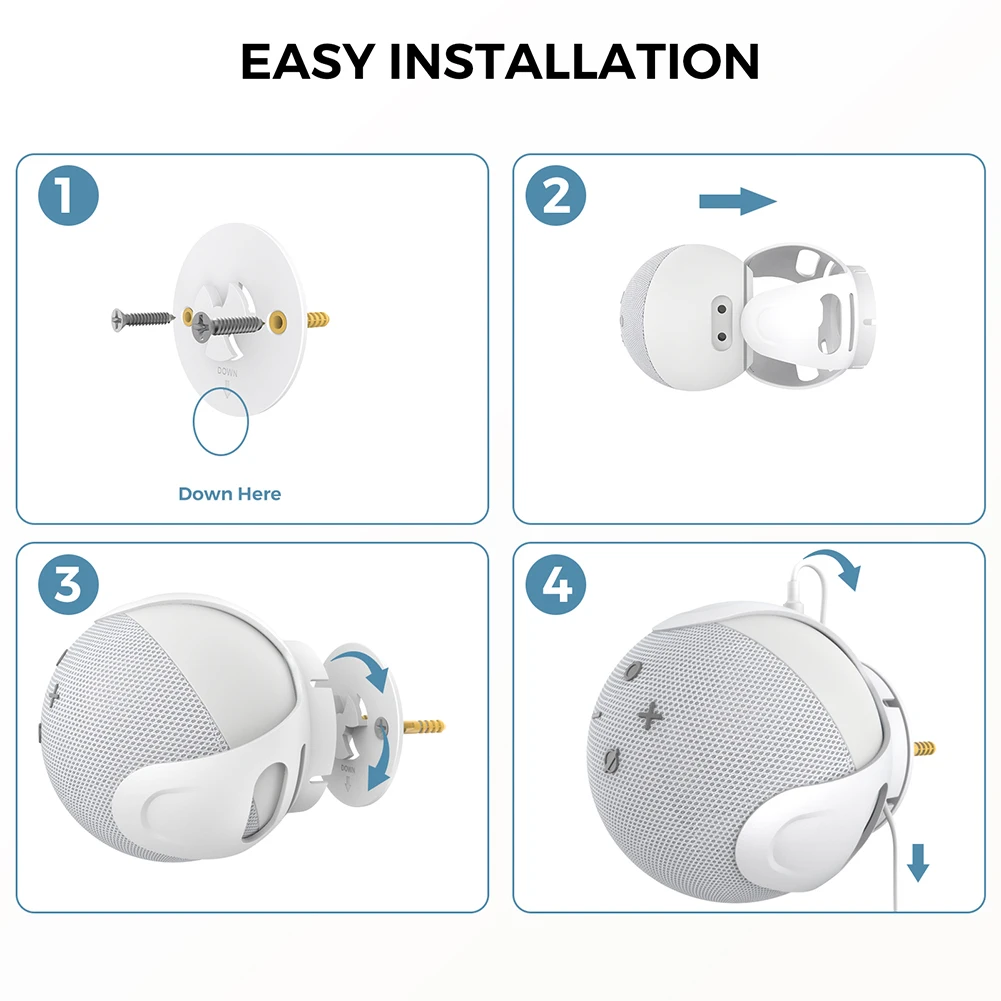 Echo Dot Wall Mount Holder with Cord Management