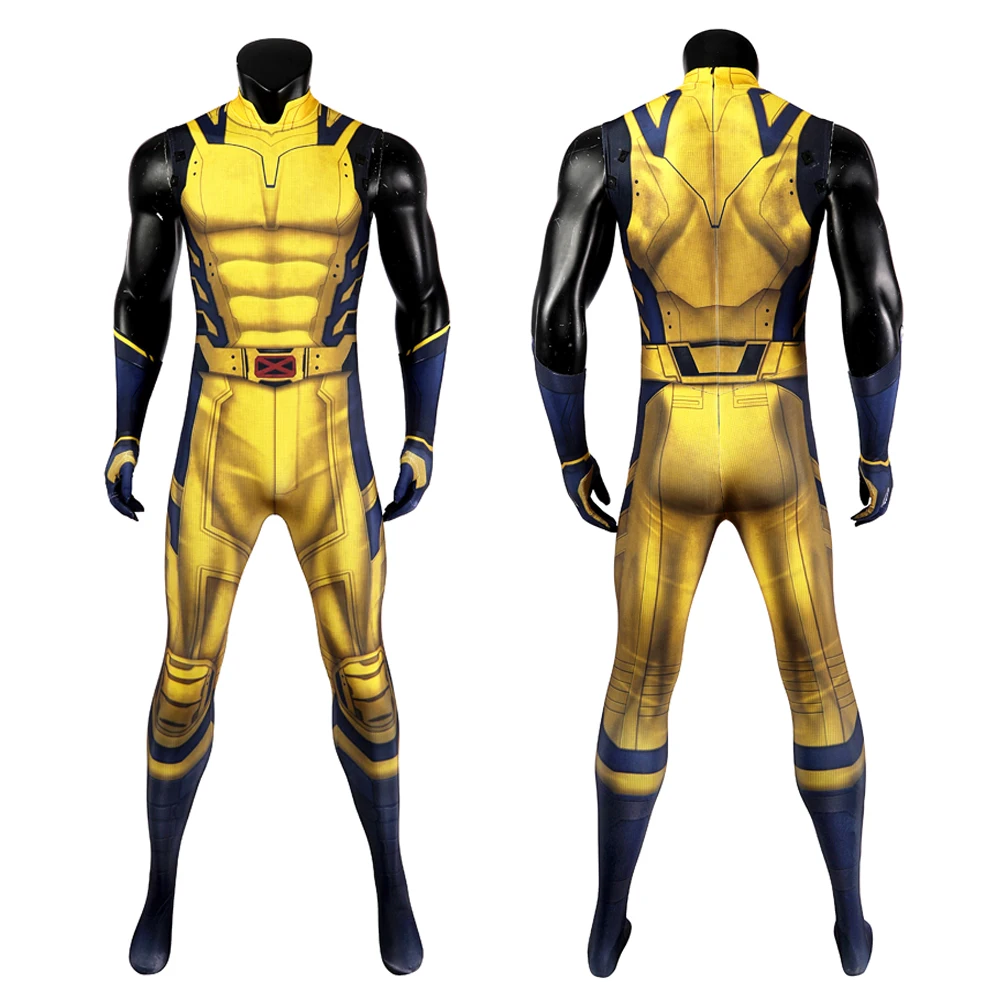 Wolverine Cosplay Costume James Howlett Jumpsuit Shoulder Armor Set 3D Printing Zentai Bodysuit Superhero Halloween Man Outfit images - 6