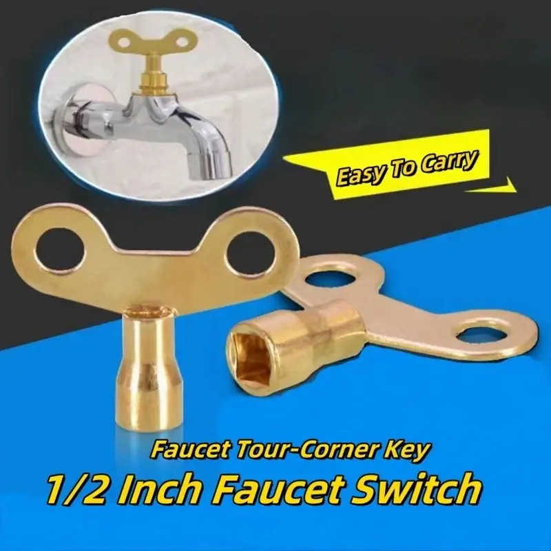 Tap Core Radiator Plumbing Hole Bleed Square Socket Keys Solid Lron For Venting Air Stop keys and Water Cuts for Bathrooms radiator bleed keys