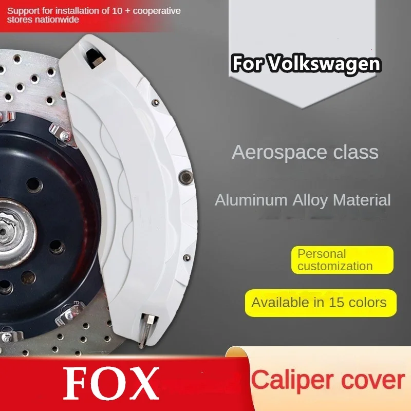 Per Volkswagen Vw Fox Car Brake Caliper Cover Anteriore Posteriore 3D Kit In Metallo Alluminio