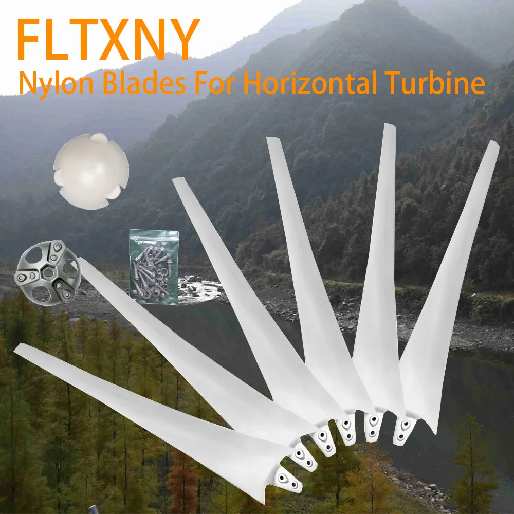 Fltxny-lâminas de Nylon de Alta Resistência para Gerador Eólico Turbina Faça Você Mesmo 550 Mm-900 mm 100w 200w 300w 400w 500w 600w