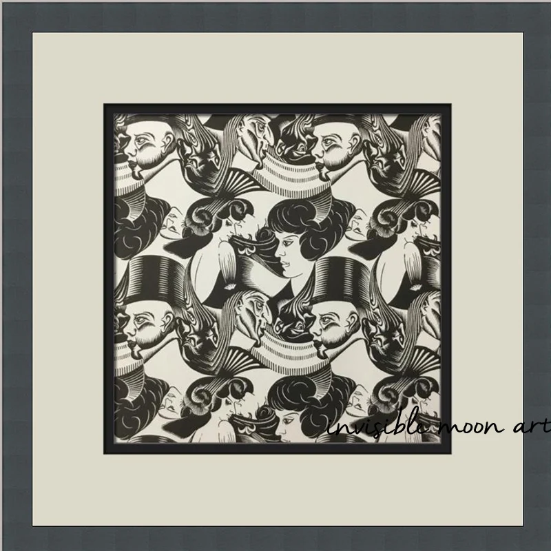 M.C. Escher MC Escher 갤러리 태양과 달 추상 예술 작품, 캔버스 페인팅, 벽 인쇄 그림, 방 홈 데코