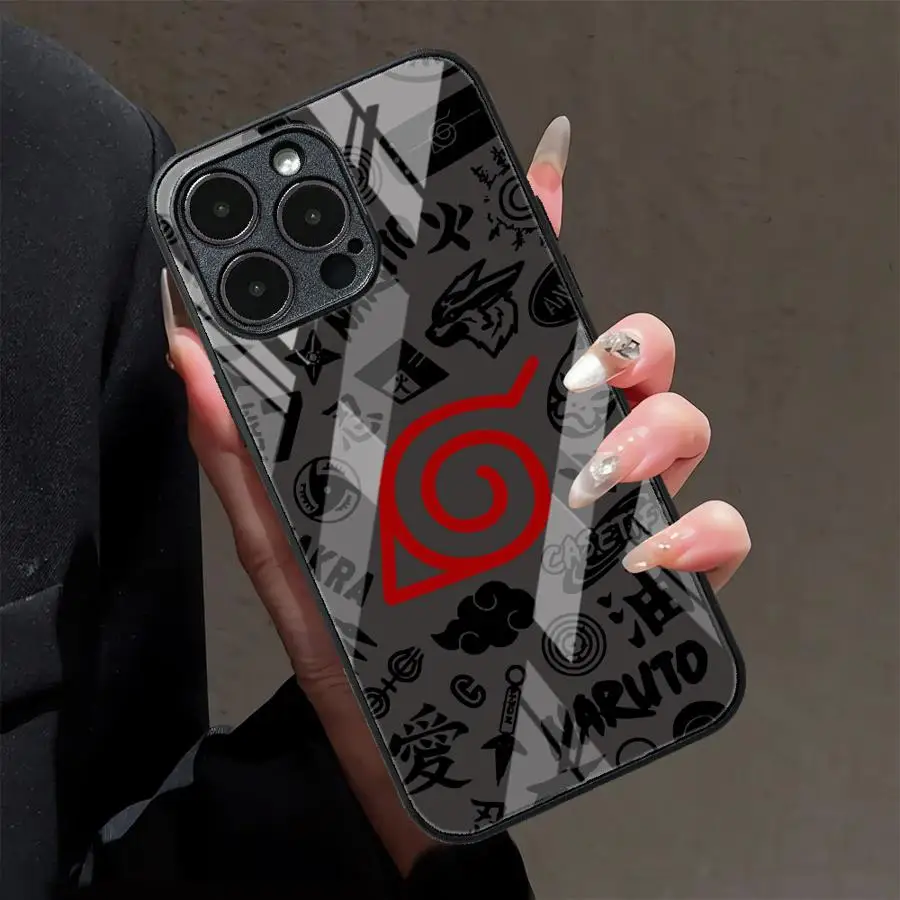 Premium Japan-Inspired N-arutoS Logo Glass Phone Case Cover