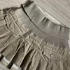 New Autumn and Winter Elastic Belt Mini Skirt Women Y2K Gothic pleated skirt Retro high-waisted skirt 1