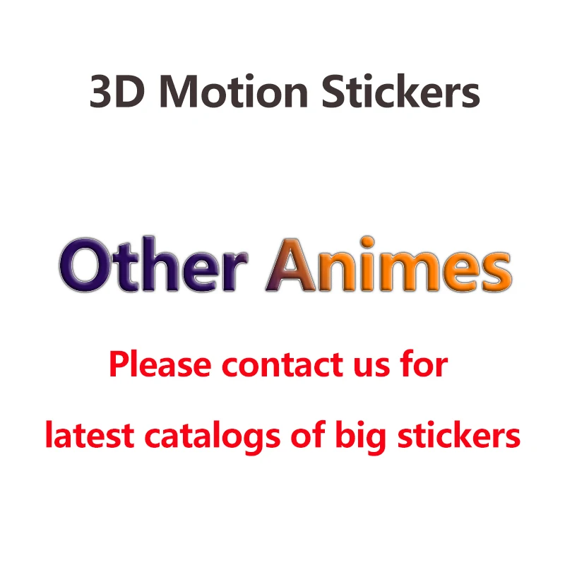 Mix Anime Stickers Waterproof Decals for Cars,Laptop,Refrigerator,Etc.(Pls Contact us for Latest Catalogs)