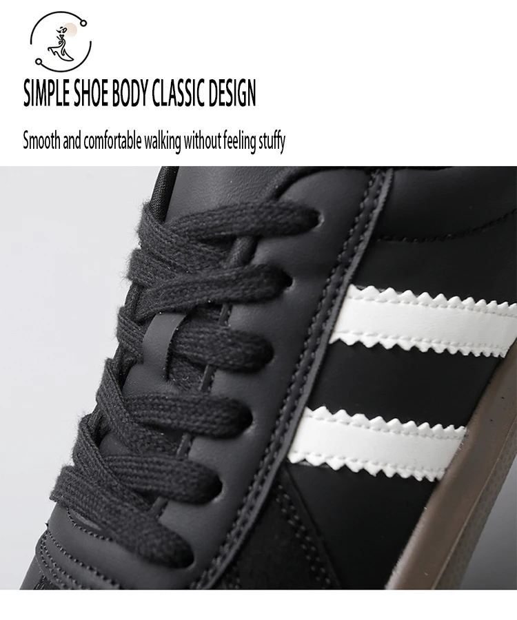 Description Picture 3 of item2024 new casual comfortable sports shoes retro color block flat white shoes with laces light and breathable de xun shoes