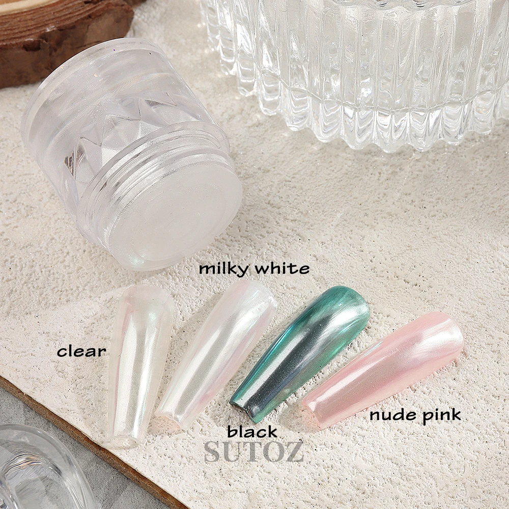 Pearl Chrome Nail Powder Fine Glitter Moonlight Rub Dust Mirror Effect Pigment For Pearlescent Nails Manicure Paillette NTZ-TKZ nail powder nail glitter nail pigment nail decoration nail decorations