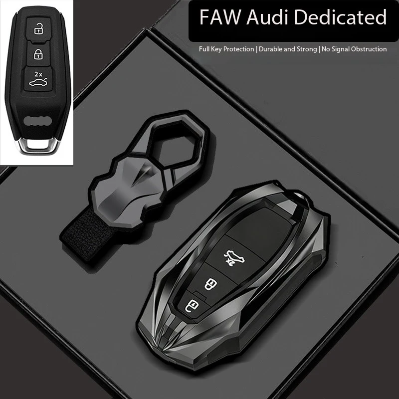 Premium Car Key Fob Cover with Keychain - Luxurious Remote Decoration and Protection Shell