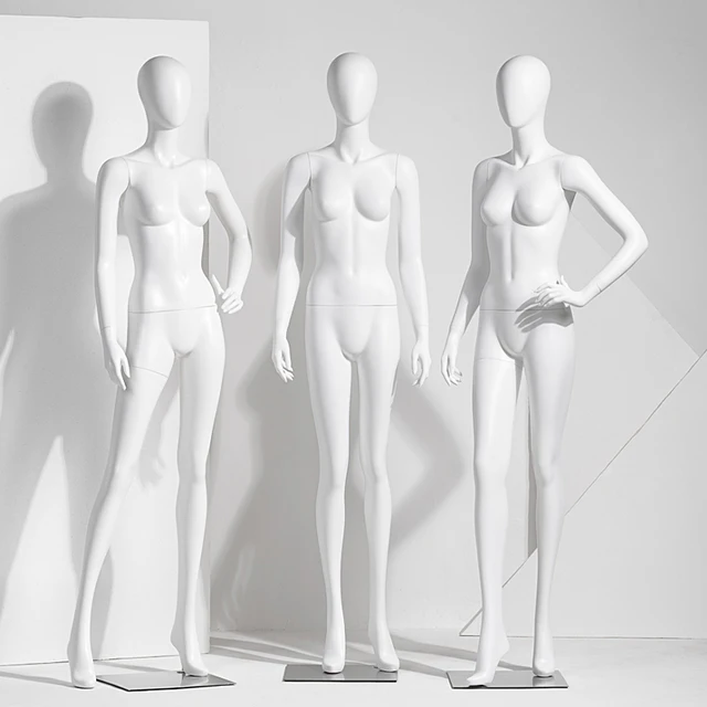Nice Fiberglass Full Body Mannequin Female White Color Full Body Model For  Display