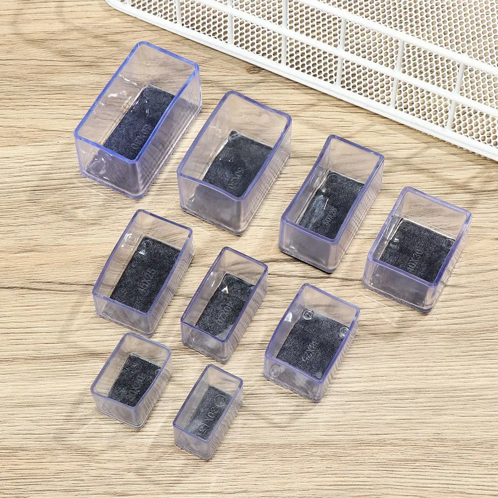 Set of 4 Transparent Non-Slip Floor Protector Pads