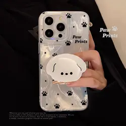 Charming Dog Paw Grip Tok Holder Phone Case for Honor 90 Lite (1)