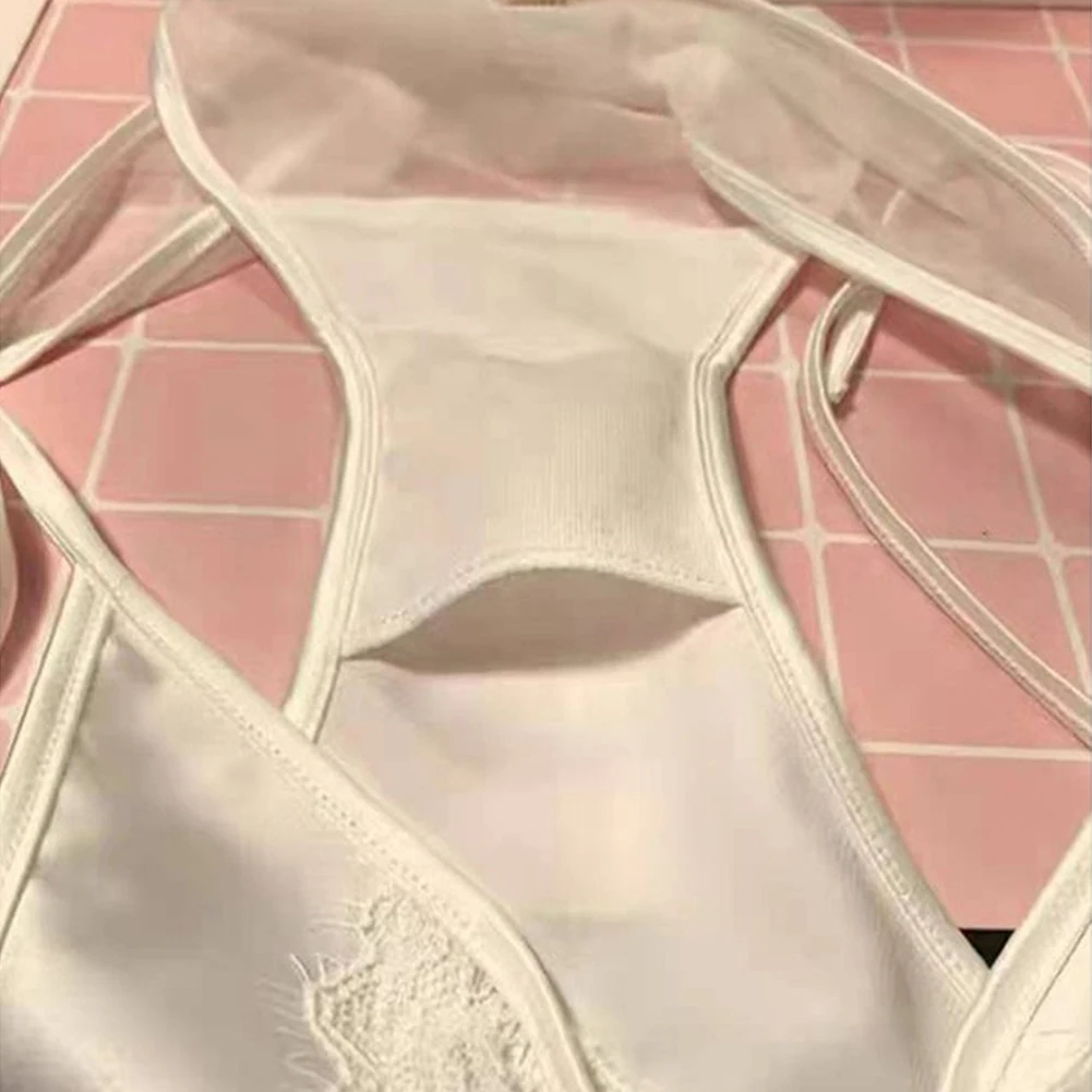 Women Lace Panties Soft Silk Satin Underwear Knickers Seamless Briefs Simulated Silk Strap Low Waist Underwear Erotic Lingerie